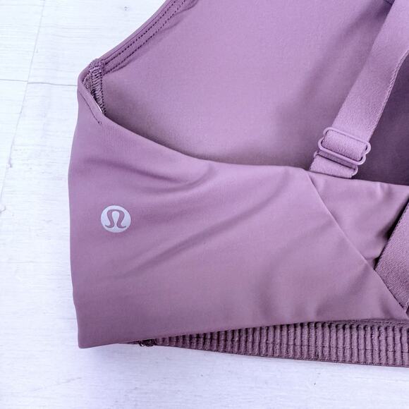Lululemon Energy Sports Bra High Support Size 38C Zip Front‎ Lavender Crossback - Picture 7 of 11